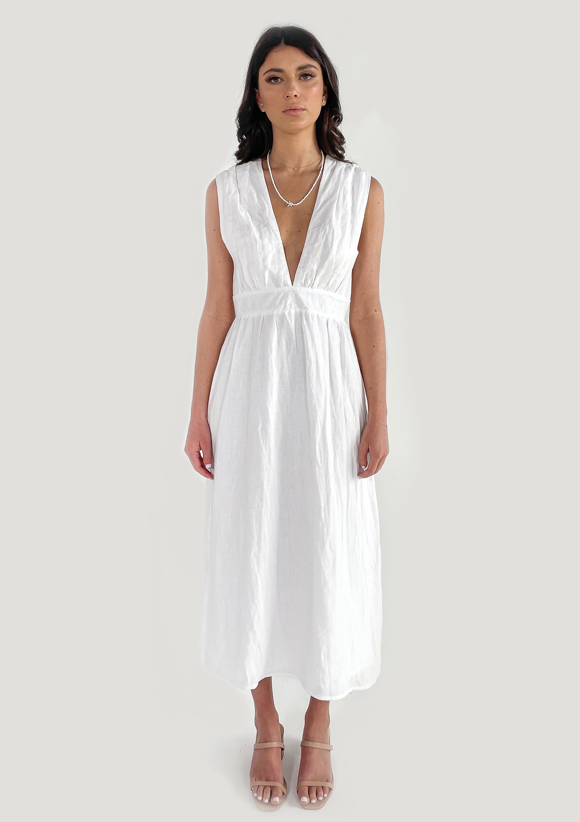 Palm Dress White