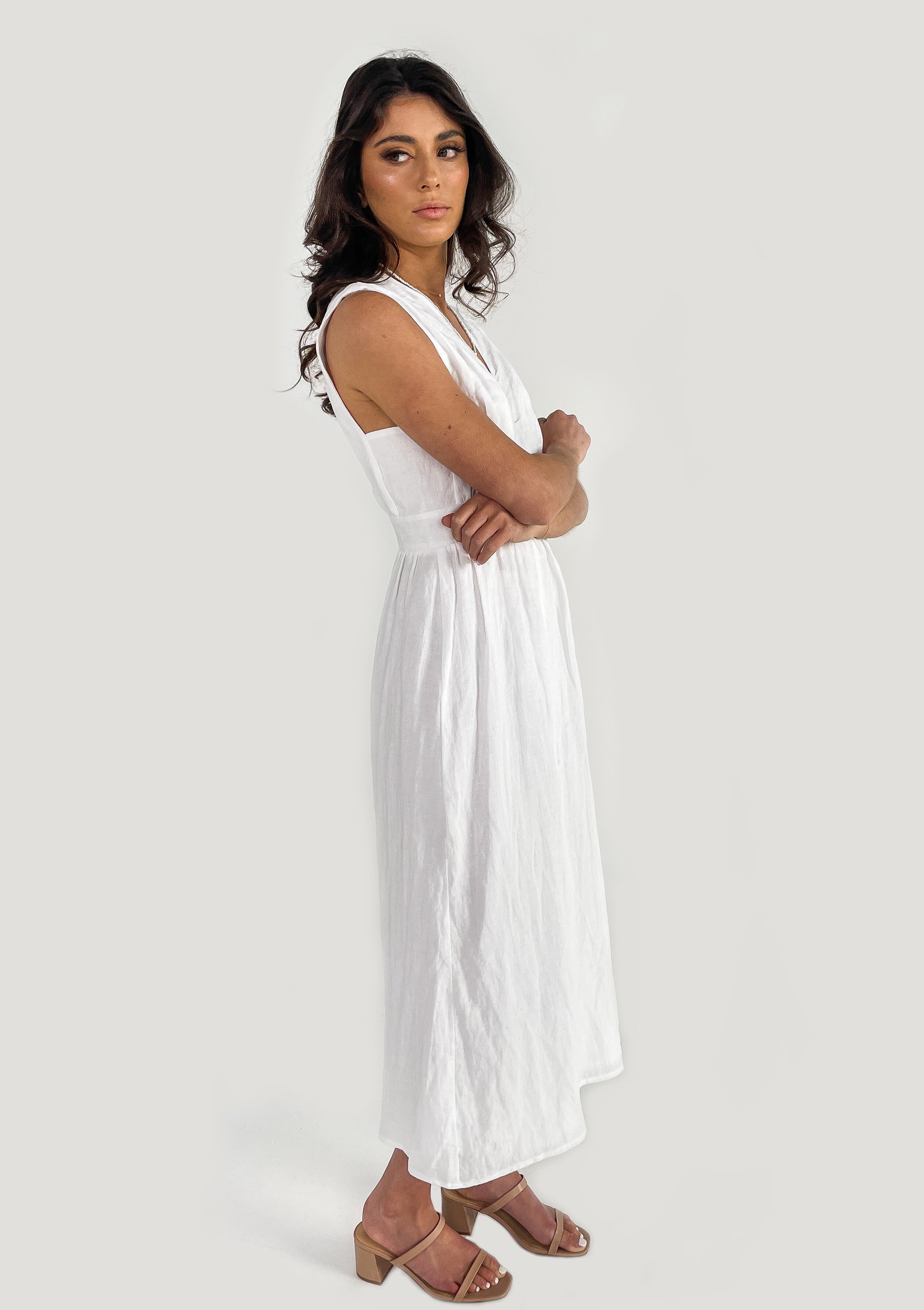 Palm Dress White